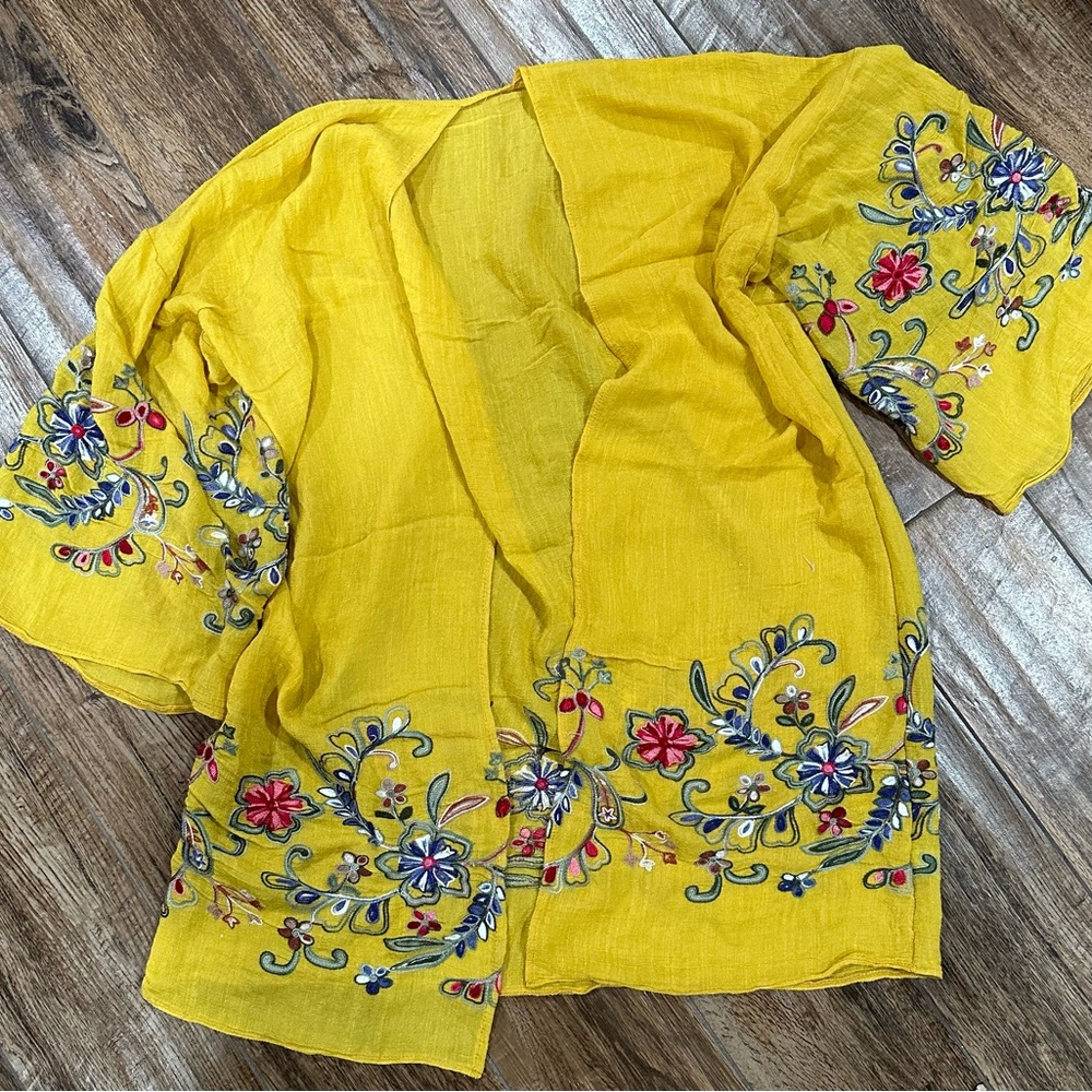 Women’s Yellow Floral Cardigan